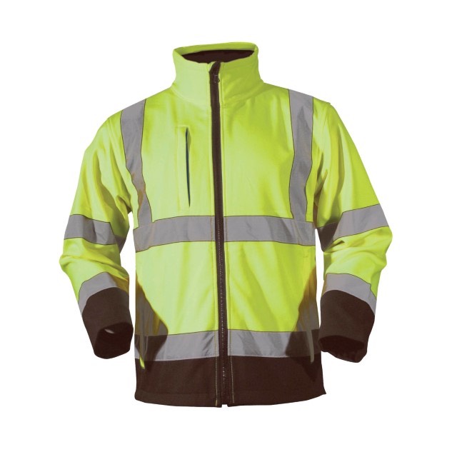 Hi-Vis Soft Shell Jacket Yellow/Black - MJ Supplies